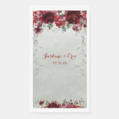 Rote Peony Epiphany Vines Wedding Serviette (Vorderseite)