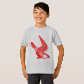 Rote Peregrine Falcon Sketch T-Shirt (Vorne ganz)