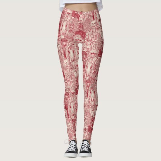 Rote Perle-Leggings Leggings (Vorderseite)