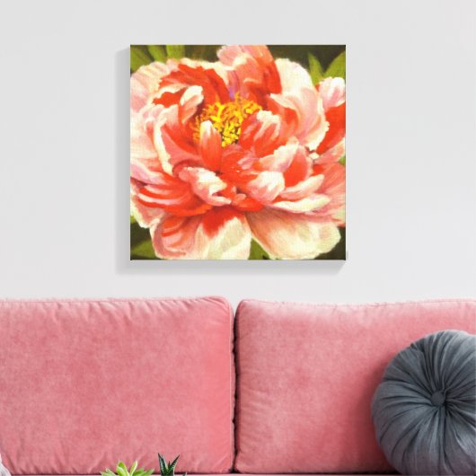 Rote Perle Leinwanddruck (Insitu (Wohnzimmer))