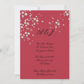 Rote Perleinladung Save The Date (Vorderseite)