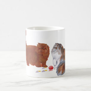 Rote Perserkatze und Perserkatze in Schildpattfärb Kaffeetasse