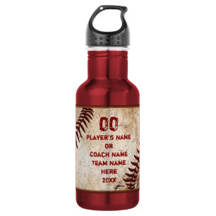 Rote personalisierte Baseball-Wasserflaschen Ihre Edelstahlflasche