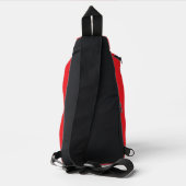 Rote personalisierte Fußballstiefel Crossbody Bag (Rückseite)