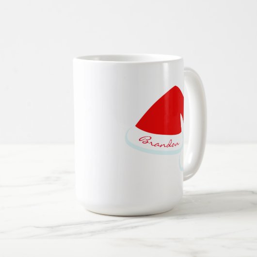 Rote personalisierte kaffeetasse (VorderseiteRechts)