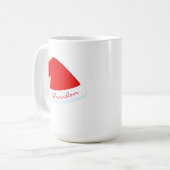 Rote personalisierte kaffeetasse (Vorderseite Links)