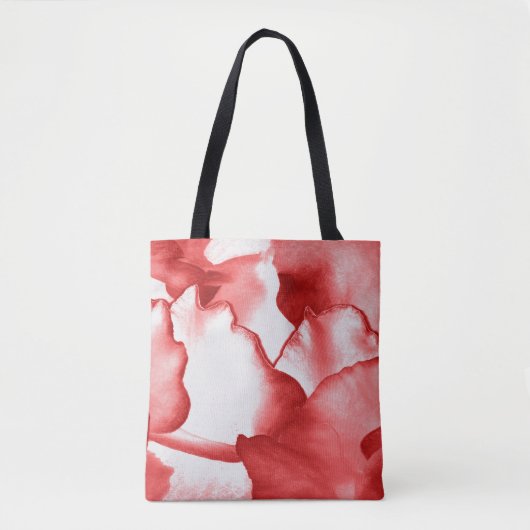 Rote Petalen gestrichen Tasche (Vorderseite)