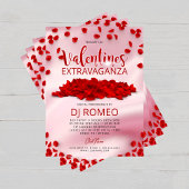 Rote Petals Rosa Valentinstag Extravaganza-Ereigni Flyer