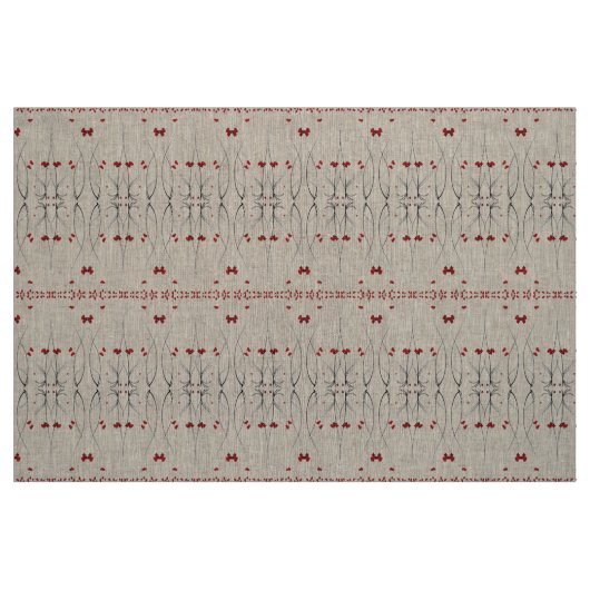 Rote Peteten Stoff (Fat Quarter (45,7 x 55,9 cm))