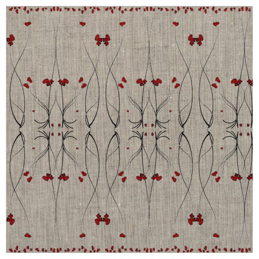 Rote Peteten Stoff (Muster)