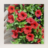 Rote Petunia-Blume Puzzle (Horizontal)