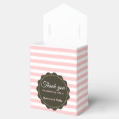 Rote Petunias Rosa Streifen Geschenkschachtel (Geöffnet)