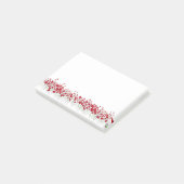 Rote Pfeffer auf einem Feld Post-it Klebezettel (angewinkelt)