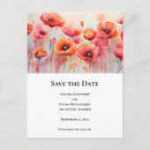 Rote Pfeffer bei einer Hochzeit im Wasserfeld Ankündigungspostkarte (Vorderseite)