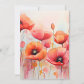 Rote Pfeffer bei einer Hochzeit im Wasserfeld Einladung (Rückseite)