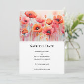 Rote Pfeffer bei einer Hochzeit im Wasserfeld Save The Date (Stehend Vorderseite)