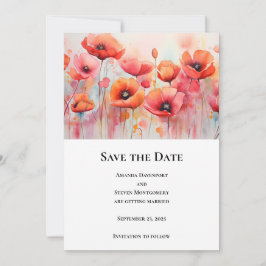 Rote Pfeffer bei einer Hochzeit im Wasserfeld Save The Date