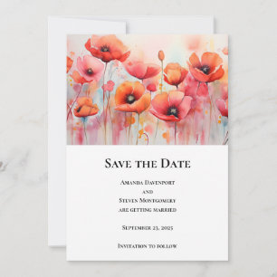 Rote Pfeffer bei einer Hochzeit im Wasserfeld Save The Date