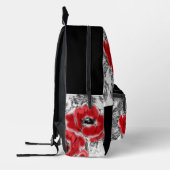 Rote Pfeffer, handgezeichnet, Blume, Blüten Bedruckter Rucksack (Links)