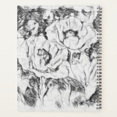 Rote Pfeffer, handgezeichnet, Blume, Blüten Planer (Rückseite)