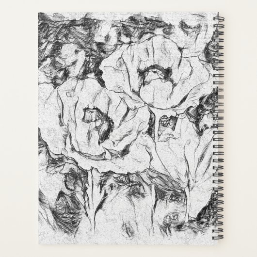 Rote Pfeffer, handgezeichnet, Blume, Blüten Planer (Rückseite)