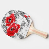 Rote Pfeffer, handgezeichnet, Blume, Blüten Tischtennis Schläger (Seitenansicht)