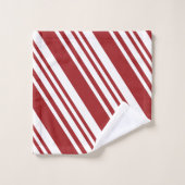 Rote Pfefferminz Badhandtuch Set (Waschlappen)