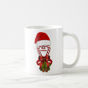 Rote Pfefferminz-Zuckerhut für Weihnachten Kaffeetasse