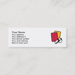 Rote Pfeife der gelben Karte des Referenten