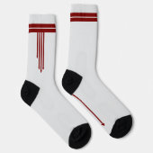 Rote Pfeile auf Weiß Socken (Rechts)