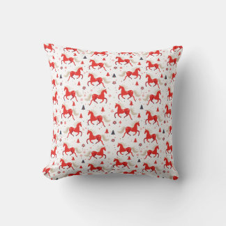 Rote Pferde Design Kissen