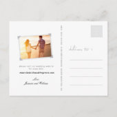 Rote Pfirsichblüten Doppeltes Glück Save the Date Ankündigungspostkarte (Rückseite)