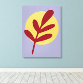 Rote Pflanze Gelbe Sonne Leinwanddruck (Insitu (Holzboden))