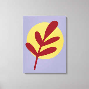 Rote Pflanze Gelbe Sonne Leinwanddruck