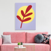 Rote Pflanze Gelbe Sonne Leinwanddruck (Insitu (Wohnzimmer))