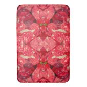 Rote Pflanze Poinsettia Blume Badematte (Vorderseite Vertikal)