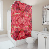 Rote Pflanze Poinsettia Blume Duschvorhang (Beispiel)