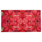 Rote Pflanze Poinsettia Blume Kissenbezug (Vorderseite-Rechts)