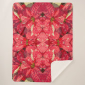 Rote Pflanze Poinsettia Blume Sherpadecke (Vorderseite)