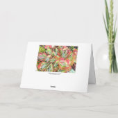 Rote Pflanze Sukkulare Grußkarte Karte (Rückseite)