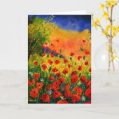 rote Pflaumen 45 Karte (Gelbe Blume)