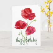 Rote Pflaumen - Aquarell Karte (Gelbe Blume)