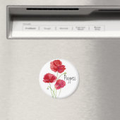 Rote Pflaumen - Aquarell Magnet (In Situ (Geschirrspüler))