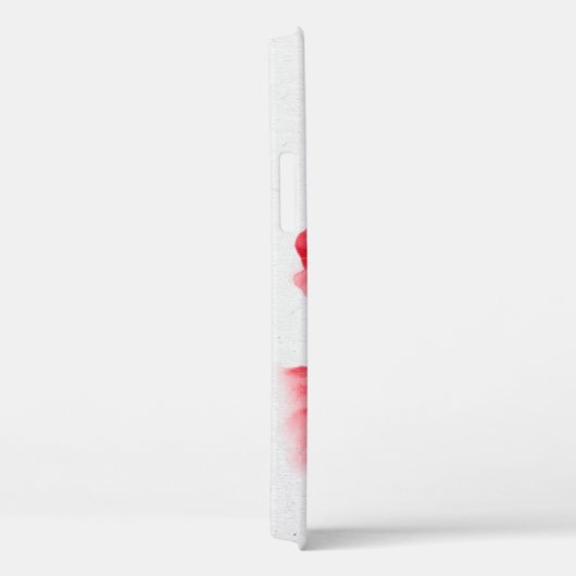 Rote Pflaumen auf geflecktem Grau Case-Mate iPhone Hülle (Rückseite / Rechts)