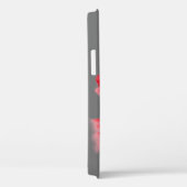 Rote Pflaumen auf grau Case-Mate iPhone Hülle (Rückseite / Rechts)