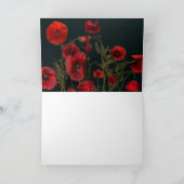 Rote Pflaumen auf schwarz Karte (Innenseite)