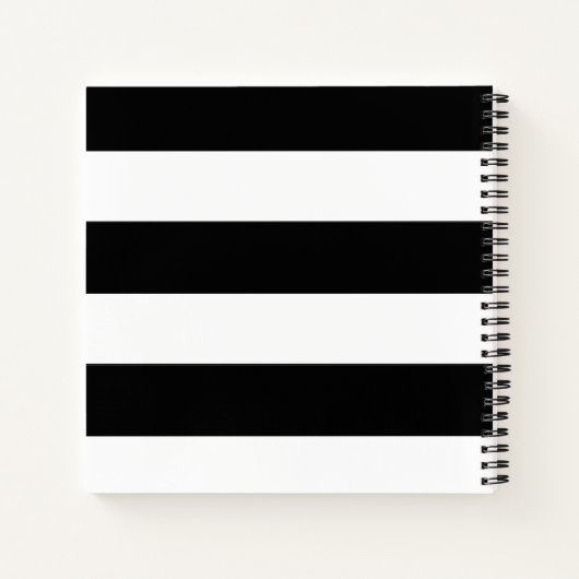 Rote Pflaumen auf schwarz-weiß gestreiftem Hinterg Notizblock (Rückseite)