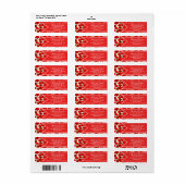 Rote Pflaumen Blumenmuster und gestrichene Streife (Vorne)