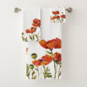 Rote Pflaumen in der Brise Aquarell 2 Badhandtuch Set (Insitu)