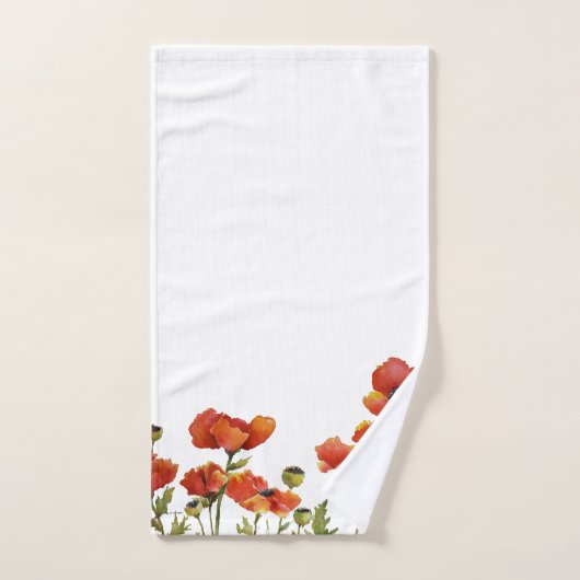 Rote Pflaumen in der Brise Aquarell 2 Badhandtuch Set (Handtuch)